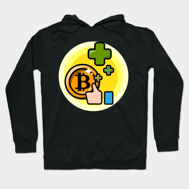 Bitcoin like earning icon Hoodie by Akman